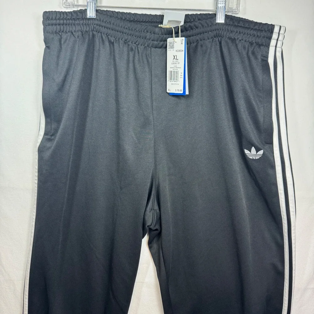 Adidas Originals Mens Loose TP Track Pants Black White KC8534 XL NWT